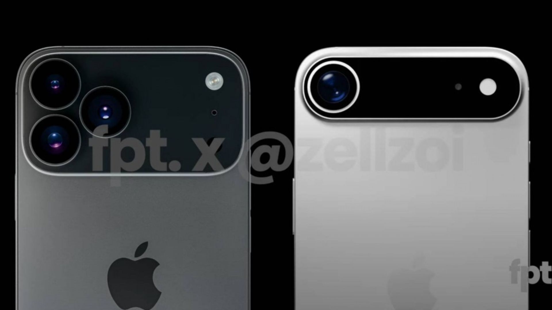 Leaked renders of the iPhone 17 and iPhone 17 Pro